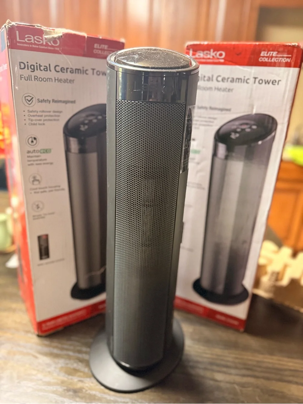 Lasko Digital Ceramic Tower Heater in Black - Picture 2 of 3